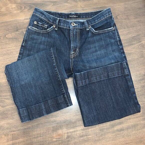 David Kahn Wide Hem Capri Jeans Size 8 Dark Wash - Picture 4 of 8